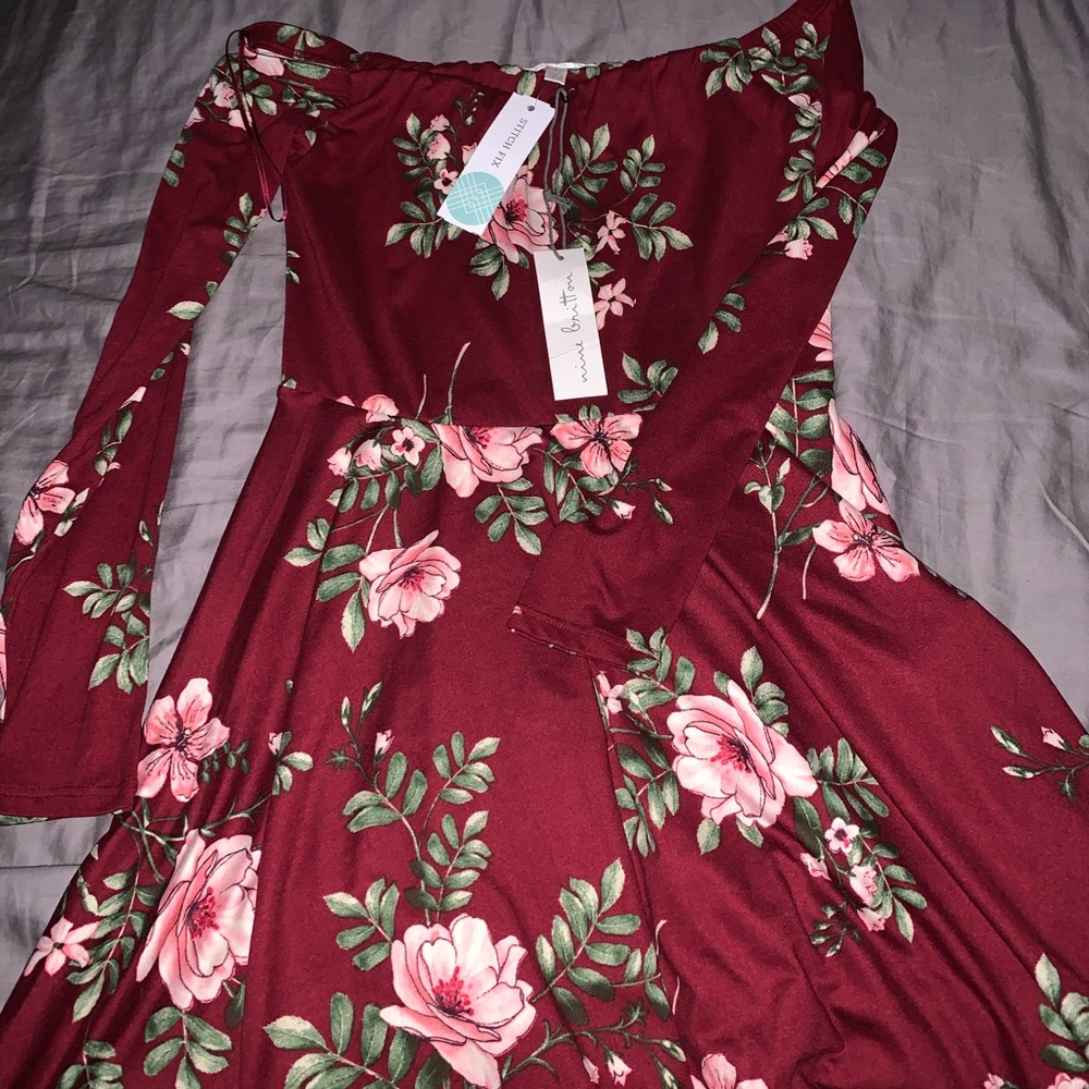 Off shoulder floral dress